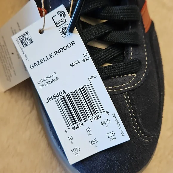 BNWT Men's Adidas Gazelle Indoor, Navy and Burgundy Sneakers. Size 10.5 - Picture 4 of 5